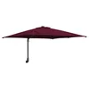 Vidaxl Vrtni dežnik z LED lučmi Bordeaux rdeča 248,5 x 247,5 x 160 cm
