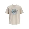 JACK & JONES Majica JJHONOLULU kremna/svetlo modra/črna/bela