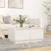 Stolić za kavu bijeli 80 x 50 x 35 cm od masivne borovine