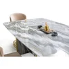 Casa Padrino Luxury Marble Dining Table Gray/Gold 220 x 110 x H. 75 cm - Rectangular Marble Kitchen Table - Dining Room Furniture - Marble Furniture - Luxury Furniture - Luxury Furnishings
