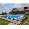 Kupola za bazen Azure Flat Transparent 4.50x8.55m desna vrata – 3mm polikarbonat