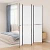 Sobna pregrada s 4 panela bijela 200 x 220 cm od tkanine