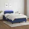 Krevet box spring s madracem LED plavi 120 x 200 cm od tkanine