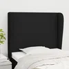 Vidaxl vidaXL Vzglavnik s krilci, črne barve, 103x23x118/128 cm, blago