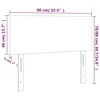 Vidaxl Posteljno vzglavje temno rjavo 90x5x78/88 cm blago