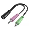 Hama Audio adapter 2x 3-pin 3.5mm (muški) na 4-pin 3.5mm (ženski)