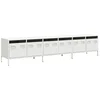 Vidaxl TV omarica bela 202x39x43,5 cm hladno valjano jeklo