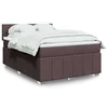 vidaXL vidaXL Box spring postelja z vzmetnico temno rjava 160x200 cm blago, (21308664)