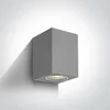 ZIDNA SVJETILJKA GU10/7W IP65 SIVA 100x77x77mm