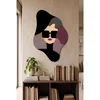 WallXpert MDF zidna slika nepravilnog oblika ART3DCNCMDL4, žena sa velikim naočarima za sunce i minđušama, 55 x 35 cm