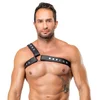 Zado Leather Chest Harness with One Shoulder Strap 2010305 Black S/M/L