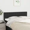 Vidaxl Posteljno vzglavje črna 144x5x78/88 cm blago