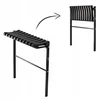 GARDEN LINE Črna zložljiva pokopališka klop 68 cm