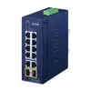 PLANET Industrial 8-Port Ring Switch IFGS-1222-TF Brez upravljanja Fast Ethernet (10/100) Modra
