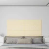 Zidna uzglavlja 12 pcs Krema 90 x 30 cm Lažna koža