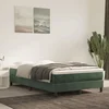 vidaXL Vzmetnica z žepkasto vzmetjo temno zelena 120x200x20 cm žamet