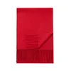 GOBI Cashmere Šal Unisex Cashmere Fringed Scarf živo rdeča