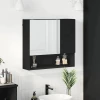 Ogledalo ormar Zidne Crna 59 x 17 x 55 cm Konstruirano drvo