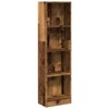 Regal za knjige boja starog drva 40x24x176 cm drveni