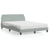 Okvir za krevet Dover svijetlosivi 135x190 cm baršun