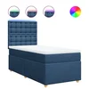 Vidaxl Box spring postelja z vzmetnico modra 100x200 cm blago
