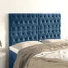 Uzglavlje tamnoplavo 160x7x118/128 cm baršunasto
