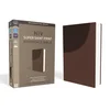 NIV, Super Giant Print Reference Bible, Imitation Leather, Brown, Red Letter Edition