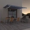 Automatska tenda sa senzorom LED 500 x 300 cm plavo-bijela