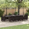 Stol za vrt Smeđa 350 x 100 x 74 cm poliratan