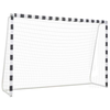 Nogometni gol 300 x 200 x 90 cm metalni crno-bijeli