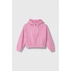 Otroški pulover Emporio Armani roza barva, s kapuco