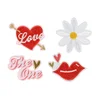 Nalepke za nalepke Love, mešane, 5,5-6,5 x 3,5-4,5 cm, 4 kosi.