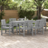 Vrtna stolica 6 pcs Svijetlo siva 65.5 x 59 x 88 cm Polietilen