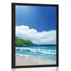 Plakat plaža na Sejšelih - 60x90 no frame