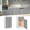 vidaXL Spodnja omarica siva sonoma 40x46x81,5 cm inženirski les