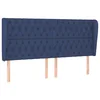 Vidaxl Vzglavje z ušesi modro 203x23x118/128 cm blago