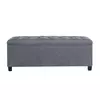 Songmics Shranjevalna otomanska klop 40x110x40 cm siva