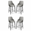 HANAH HOME Set 4 barske stolice Enox Grey Black