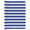Vidaxl Balkonsko platno belo in modro 120x300 cm oksford blago