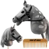 shumee KONJ ZA HOBI KONJ NA PALČKI KONJSKA GLAVA SIVA Z BELIM + GLENOVNIK [M-HOBBYHORSE7]