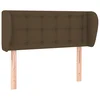 Vidaxl Vzglavje z ušesi temno rjavo 93x23x78/88 cm blago