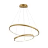 Rabalux Visilica sa daljinskim Beliza, 2 prstena, LED 75W, 3000-6500K, 60cm, Zlatne boje