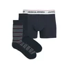 JACK & JONES Boksarice JACORDINARY mornarska/temno rdeča/bela