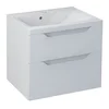 SAPHO Eleganten stenski umivalniški omarica WAVE MDF v beli barvi, 60x65x47,8 cm