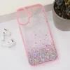 Maska Frame Glitter za iPhone 16 roze