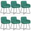 vidaXL vidaXL Jedilni stoli 6 pcs Žamet Turkizna 59 x 56,5 x 86 cm, (5000296650)