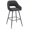 BARSKA STOLICA antracit, crna metal, tekstil