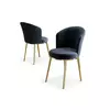 HANAH HOME Set stolica (4 dela) Risa Anthracite Gold