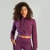 STRIX Ženski duks Essential Cropped Hoodie Plum