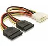 DELOCK kabel SATA HDD 2x -> 4pin moški